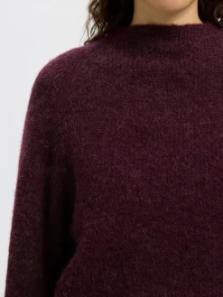 naisten neulepusero, SLFSIA RAS LS KNIT T-NECK><noscript><img width=