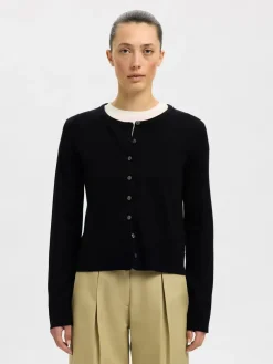 Naisten Neuletakki, SLFThea LS Knit Merino Cardigan Noos>Selected Femme Outlet