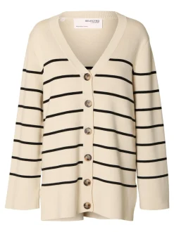 Naisten Neuletakki, K-SLFLIVA LS LONG KNIT CARDIGAN NOOS><noscript><img width=