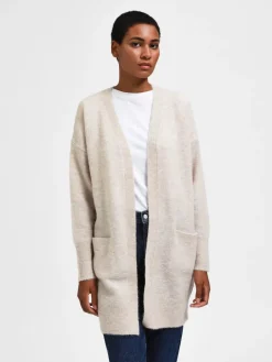 Naisten Neuletakki Lulu New Knit Long Cardigan>Selected Femme Hot