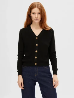 naisten neuletakki, SLFELINNA LS KNIT CARDIGAN>Selected Femme Hot