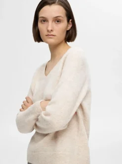 Naisten Neule, SLFLULU NEW LS KNIT V-NECK B NOOS><noscript><img width=