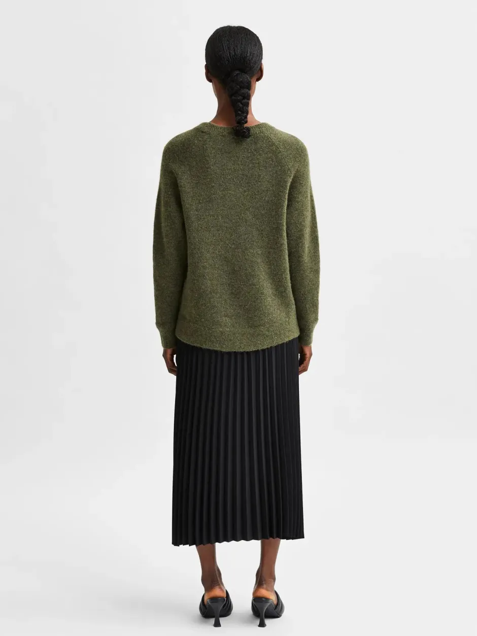 Naisten Neulepaita, Lulu LS Knit O-Neck>Selected Femme Hot