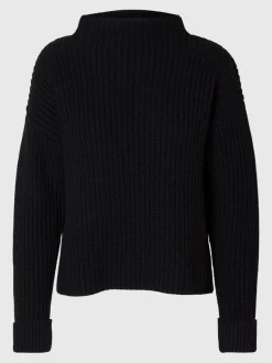 naisten neulepusero SLFSELMA SUS LS KNIT PULLOVER NOOS, musta><noscript><img width=