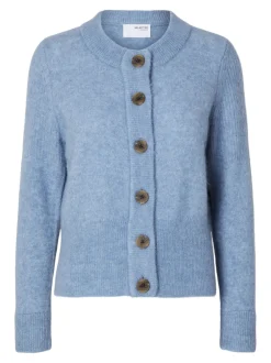naisten neuletakki, SLFSIA RAS LS KNIT CARDIGAN>Selected Femme Clearance