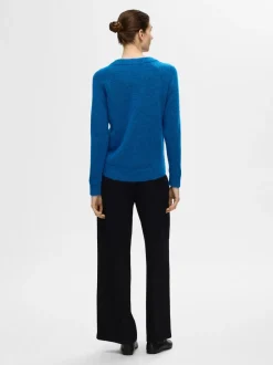 Naisten Neulepaita, Lulu LS Knit O-Neck><noscript><img width=