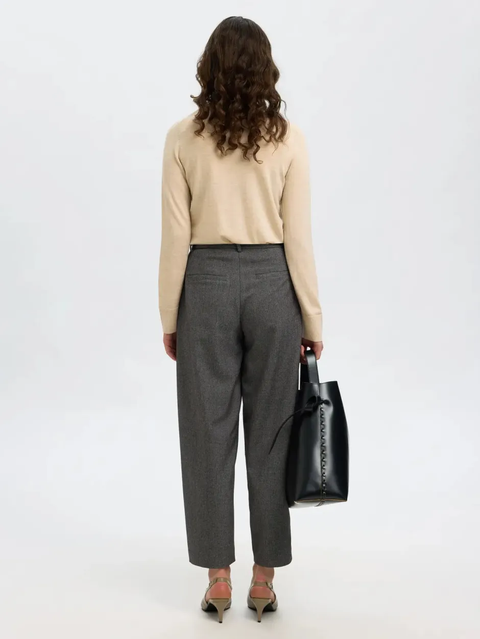 Naisten Neulepaita, Slfthea LS Knit Merino O-Neck Noos>Selected Femme Discount