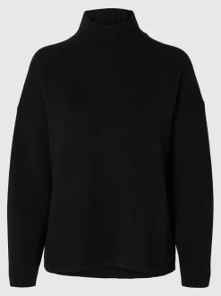 naisten neule, SLFCILLE LS KNIT HIGH NECK>Selected Femme Discount