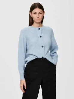 , Naisten Neuletakki, Lulu LS Knit Short Cardigan>Selected Femme Online