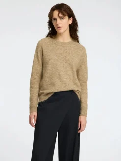 Naisten Neulepaita, Lulu LS Knit O-Neck,>Selected Femme