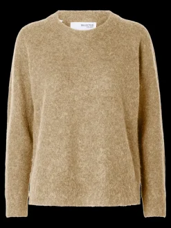 Naisten Neulepaita, Lulu LS Knit O-Neck,><noscript><img width=