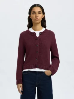 naisten neuletakki, SLFIVY LS KNIT O-NECK CARDIGAN NOOS>Selected Femme