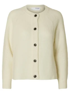 , Naisten Neuletakki, Lulu LS Knit Short Cardigan>Selected Femme