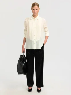 naisten paitapusero SLFIRIS RELAXED LS SHIRT B,><noscript><img width=