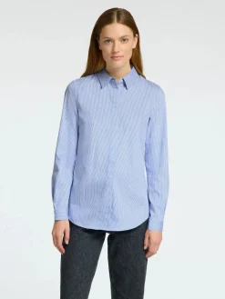 naisten paitapusero SLFROMIE LS STRIPED FITTED SHIRT,>Selected Femme Sale