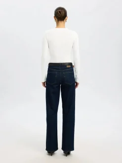 naisten paita SLFMANJA LS O-NECK NOOS,>Selected Femme