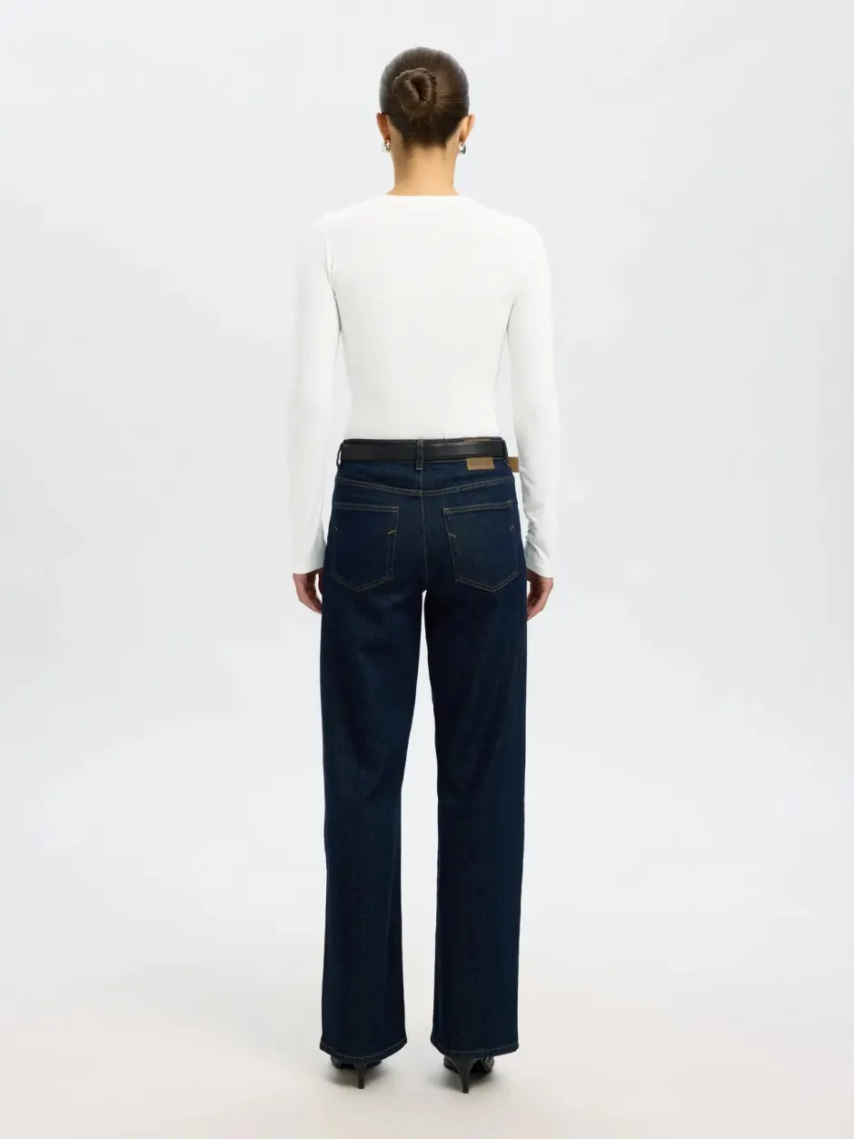 naisten paita SLFMANJA LS O-NECK NOOS,>Selected Femme