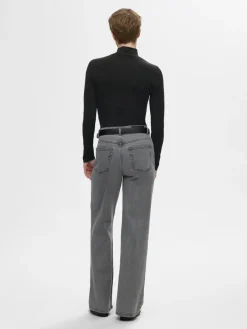 Naisten Paita, SLFMANJA LS HIGH NECK NOOS>Selected Femme Best