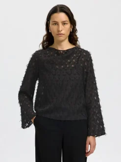 naisten paita, SLFMARION LS BOAT NECK TOP B>Selected Femme Outlet