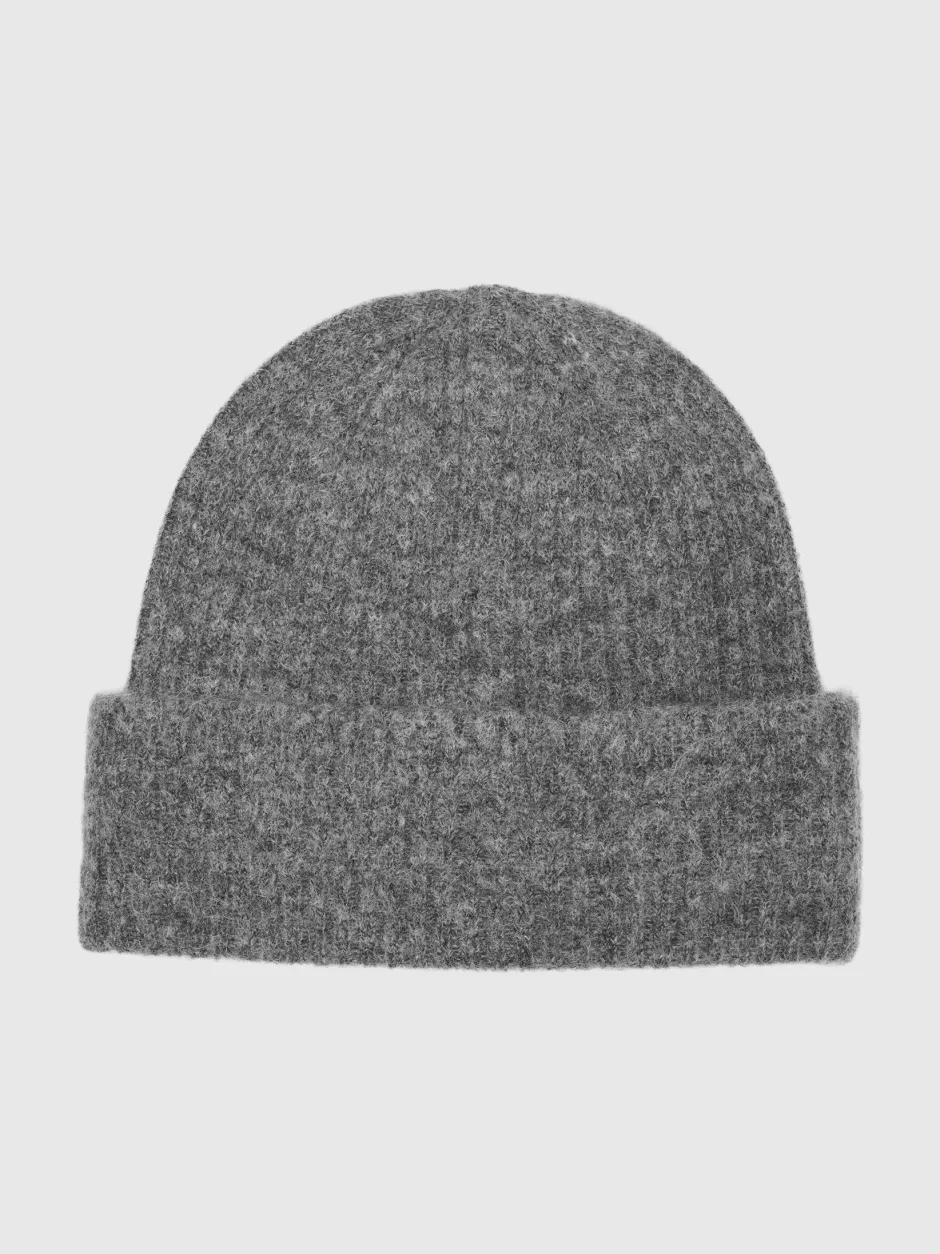 naisten pipo Slfmaline Knit Beanie, vaaleanharmaa>Selected Femme Online