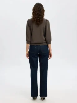 Naisten Pusero, SLFTENNY 3/4 SWEAT TOP NOOS>Selected Femme Hot