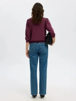 Naisten Pusero, SLFTENNY 3/4 SWEAT TOP NOOS>Selected Femme Discount