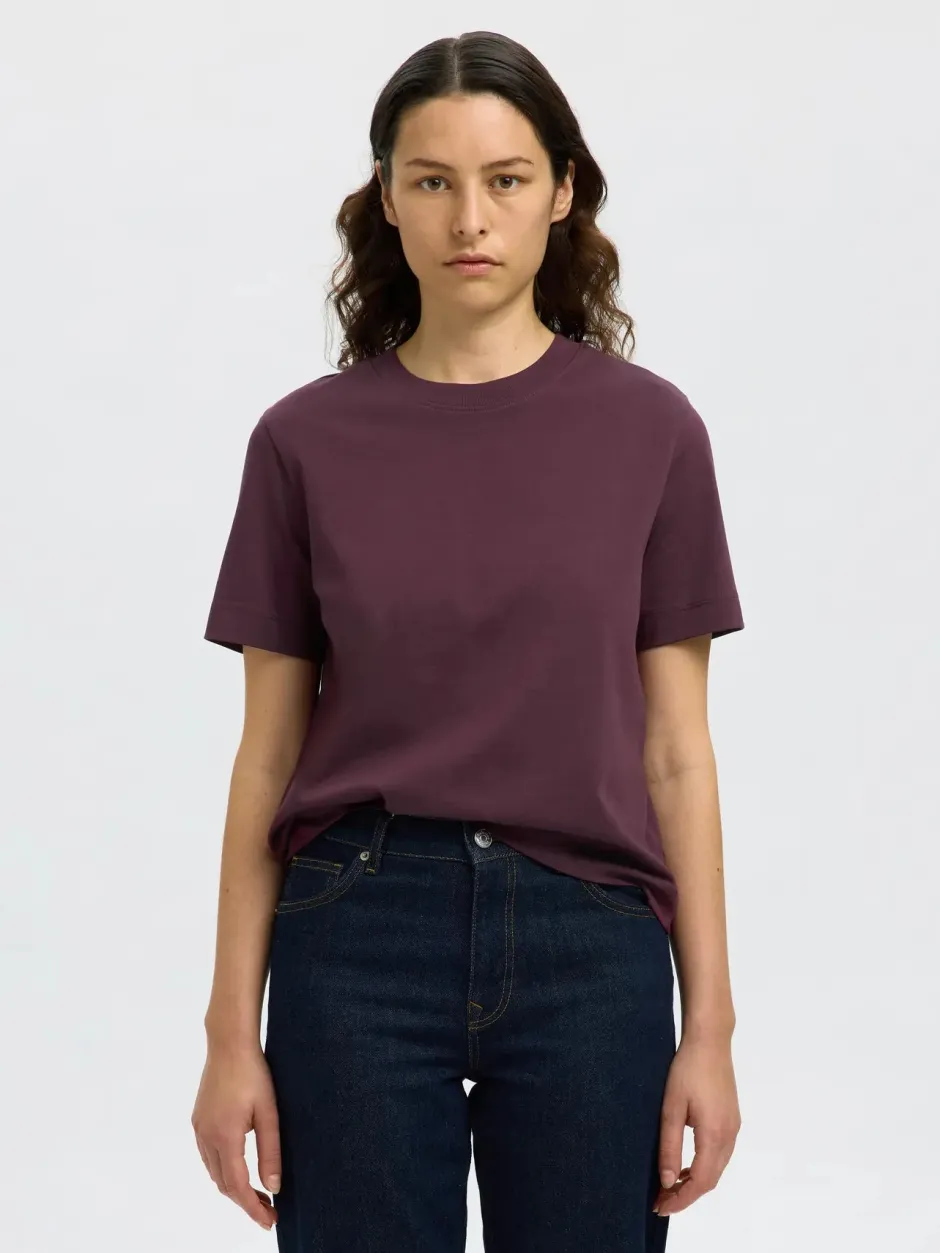 Naisten T-Paita, SLFESSENTIAL SS BOXY TEE NOOS>Selected Femme Discount