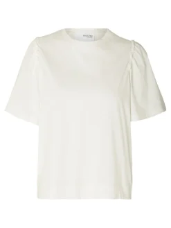 Naisten T-Paita, SLFPENELOPE 2/4 RUFFLE TEE><noscript><img width=