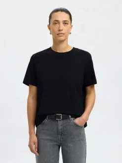 Naisten T-Paita, SLFESSENTIAL SS BOXY TEE NOOS>Selected Femme