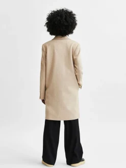 Naisten Villakangastakki, New Sasja Wool Coat>Selected Femme Best