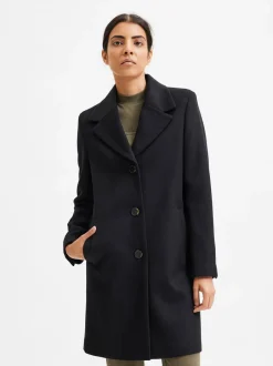 Naisten Villakangastakki, SLFNEW SASJA WOOL COAT NOOS>Selected Femme Hot