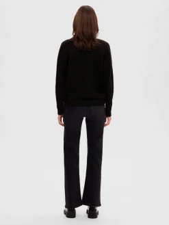 neule, SLFMALINE LS KNIT V-NECK>Selected Femme Outlet