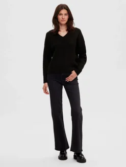 neule, SLFMALINE LS KNIT V-NECK><noscript><img width=