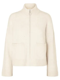 neuletakki, SLFSIA RAS LS KNIT ZIPPER CARDIGAN>Selected Femme Best
