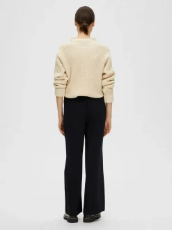 pellavahousut, SLFVIVA-GULIA MW LONG LINEN PANT NOOS>Selected Femme