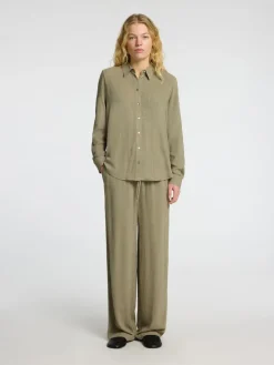 pellavahousut, SLFVIVA-GULIA MW LONG LINEN PANT NOOS>Selected Femme
