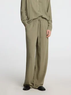 pellavahousut, SLFVIVA-GULIA MW LONG LINEN PANT NOOS><noscript><img width=