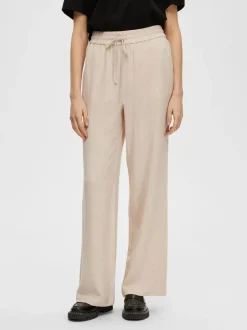 pellavahousut, SLFVIVA-GULIA MW LONG LINEN PANT NOOS>Selected Femme Clearance