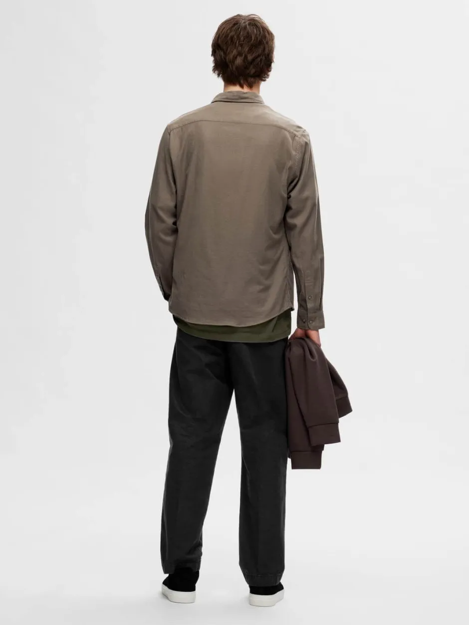 flanelipaita, SLIM OVEN FLANNEL SHIRT>Selected Sale
