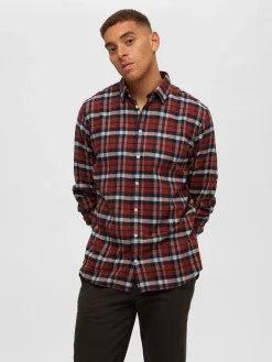 flanelipaita, SLIM OVEN FLANNEL SHIRT>Selected Clearance