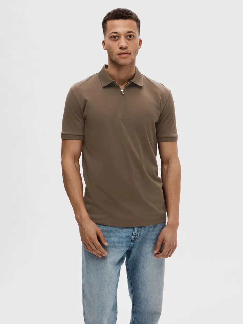 Homme Fave Zip Polo>Selected Hot