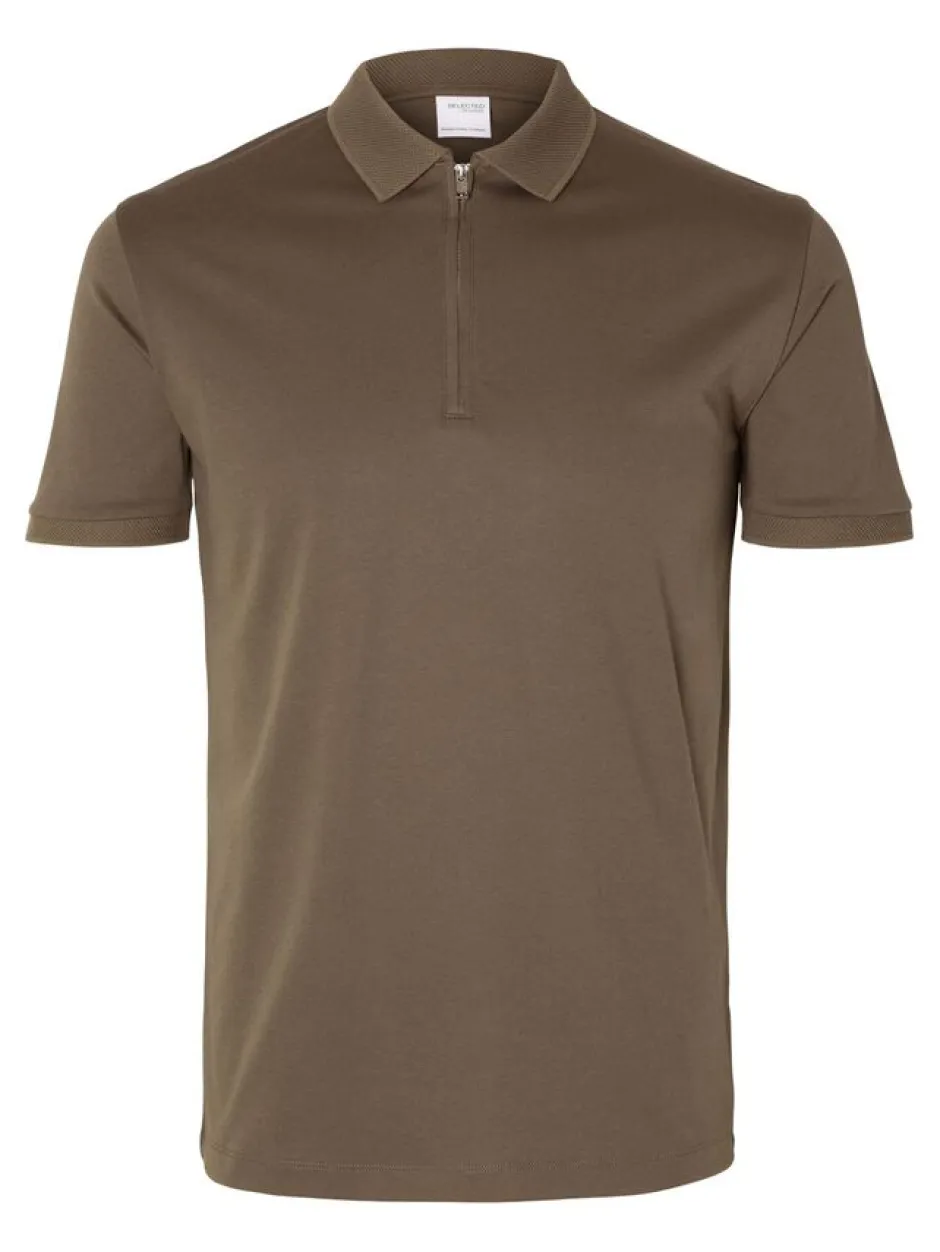 Homme Fave Zip Polo>Selected Hot