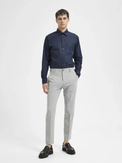 Homme Miesten Housut, LIAM TRS FLEX NOS Vaaleanharmaa>Selected Discount