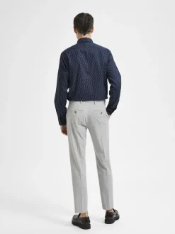 Homme Miesten Housut, LIAM TRS FLEX NOS Vaaleanharmaa>Selected Discount