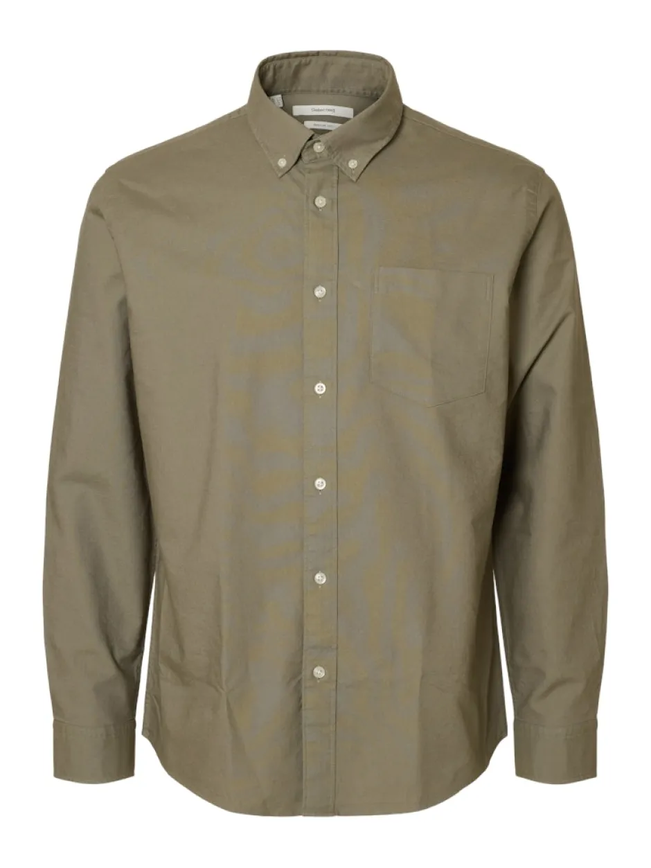 kauluspaita K SLMREGCOLE RICK-OX SHIRT LS,>Selected New