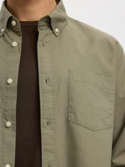 kauluspaita K SLMREGCOLE RICK-OX SHIRT LS,><noscript><img width=