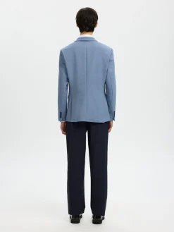 Miesten Bleiseri Slim Aitor Jersey Blazer, vaaleansininen>Selected Outlet