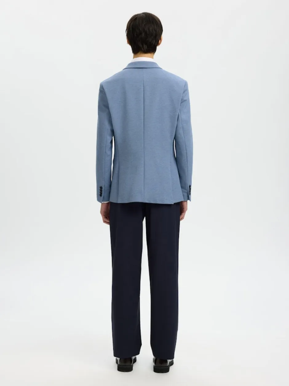 Miesten Bleiseri Slim Aitor Jersey Blazer, vaaleansininen>Selected Outlet