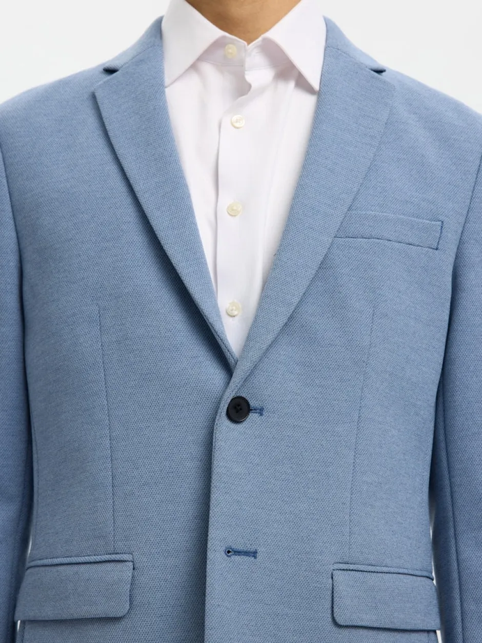 Miesten Bleiseri Slim Aitor Jersey Blazer, vaaleansininen>Selected Outlet