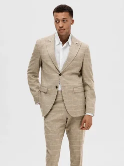 Miesten Bleiseri, SLIM OASIS SAND CHECK NOS><noscript><img width=